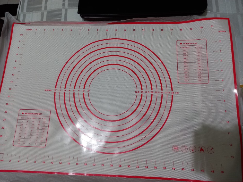 Mic 40*60cm Alas Adonan Silikon Adonan Kue Fondant Bergulir Cutting Mat Baking Pad