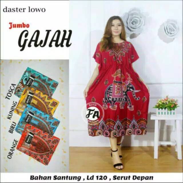 AULIA BATIK - Daster lowo jumbo gajah bumil serut depan santung