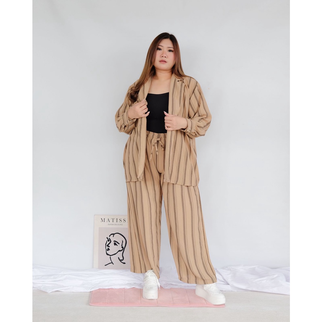 BIGWELL ALEYA SET - BLAZER WANITA BIG SIZE / BLAZER JUMBO