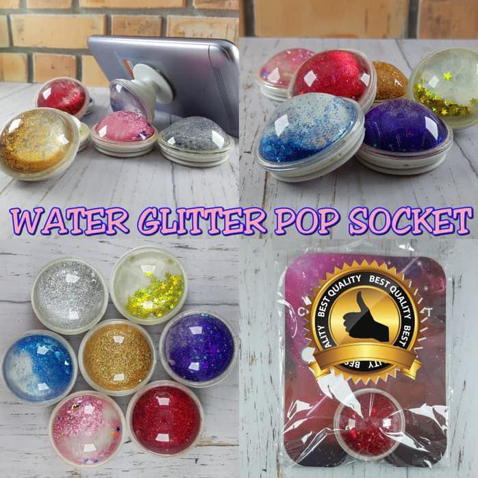 Pop Socket Water Glitter Terkini