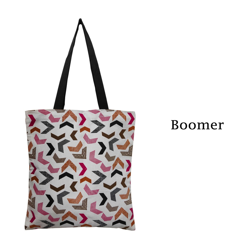 TOTE BAG / TOTEBAG KANVAS DENGAN RITSLETING KUAT DAN TRENDY / TAS TOTE MOTIF BOOMER