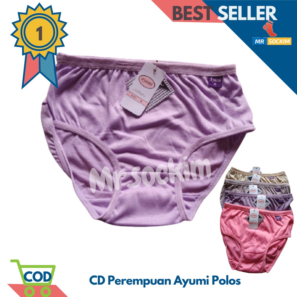 5 Pcs Celana Dalam Wanita Dewasa Katun Polos (CD Perempuan M- XXL 052 Ayumi Collection)