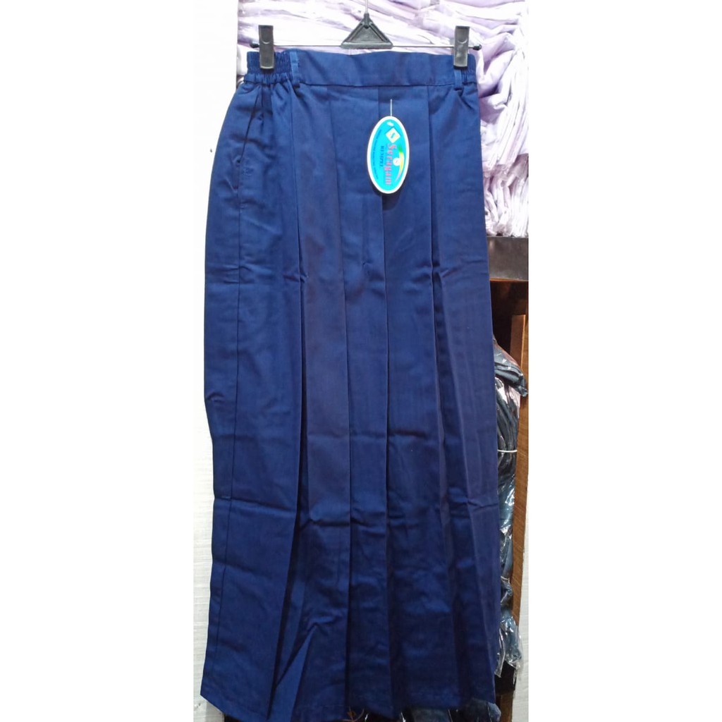 ROK BIRU REMPEL PANJANG SERAGAM SMP #MERK SERAGAM