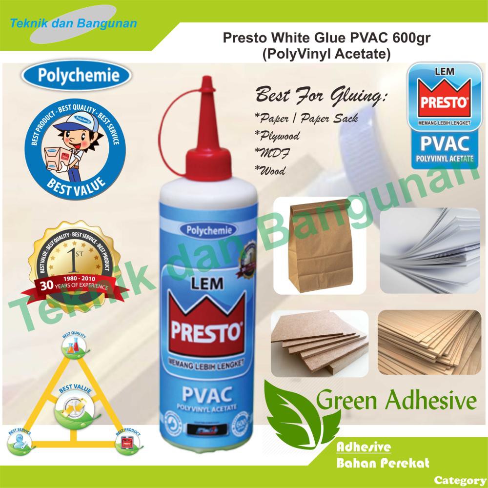 Lem Putih Presto PVAc 600gr