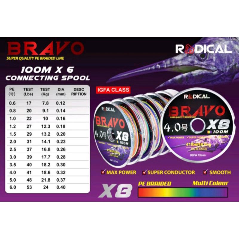 pe radical bravo x8