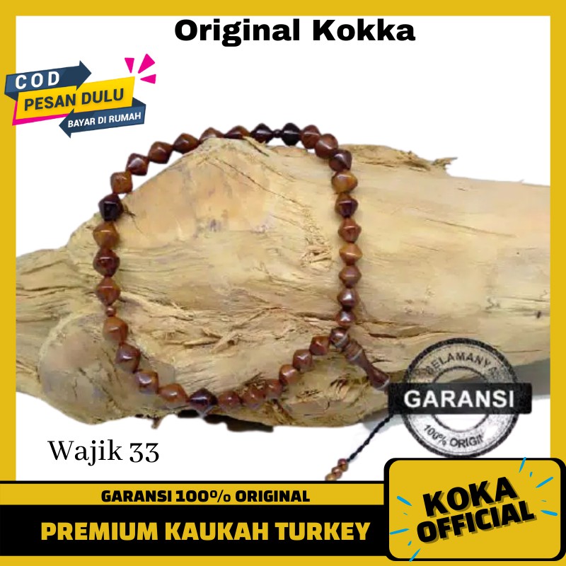 COD Tasbih Kaukah Bulat 33 Butir Tasbeh Kayu Kaoka Kaokah Koka Kauka Asli By Kokka Official