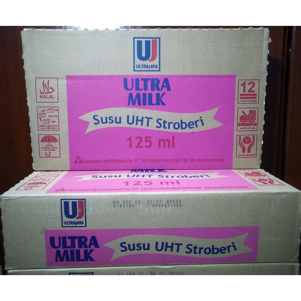 

ultra milk stroberi susu uht 125ml