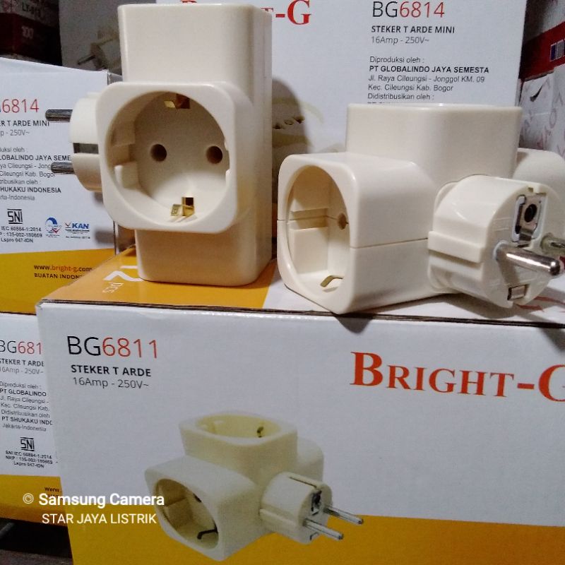 Steker T Arde 3 Lubang Bright-G BG 6811