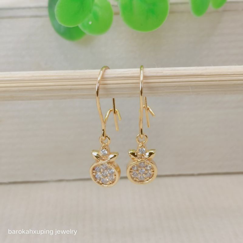 anting panjang+anting xuping+anting panjang+perhiasan lapis emas awet