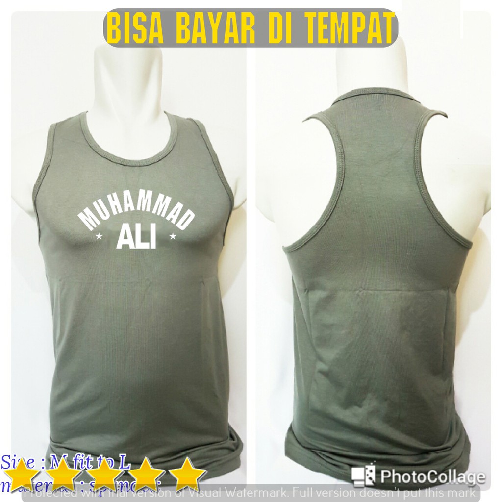 Singlet Gym Fitnes Muhammad Ali singlet abu muda