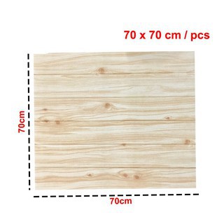 [IMPOR] POKY - H753 Wallpaper Kayu 70*70CM Wallpaper Dinding 3D Foam Waterproof WallSticker