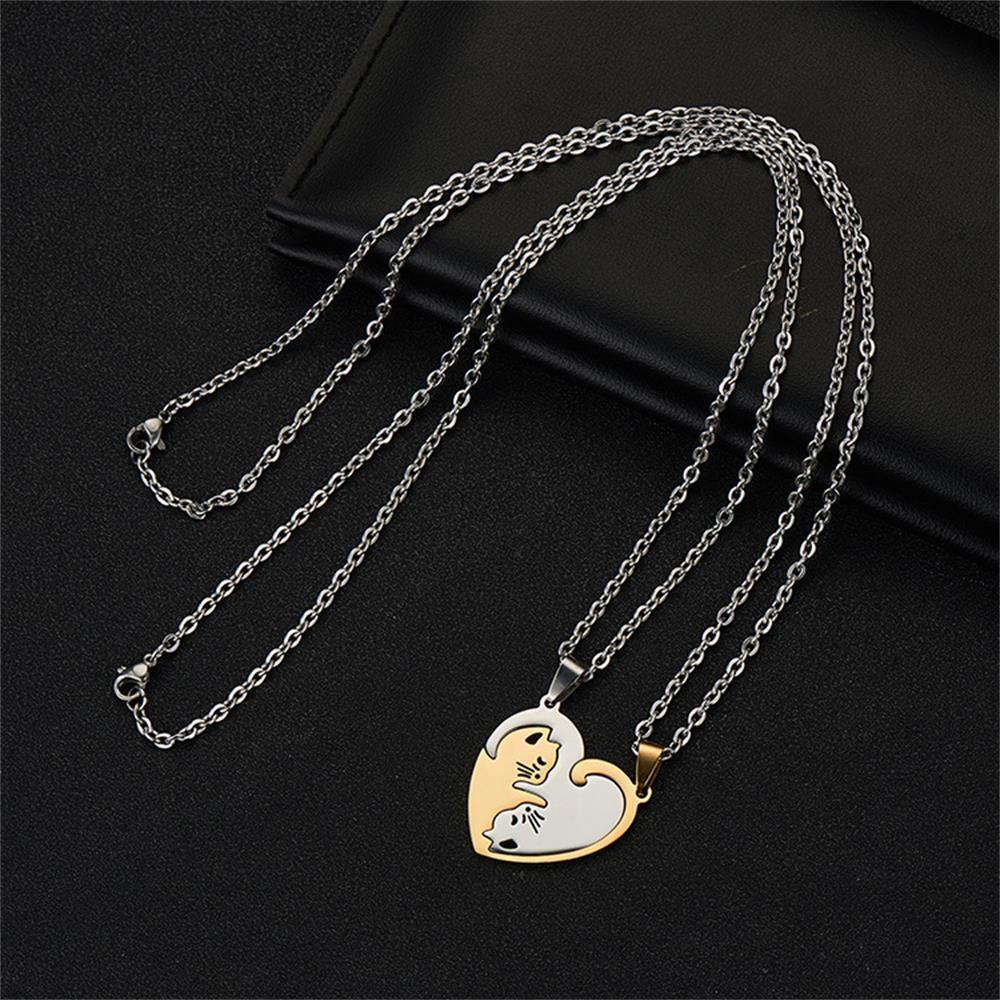 Kalung Kucing Nanas Fashion Perhiasan Hadiah Untuk Pasangan Kalung Yin Yang Anti Karat