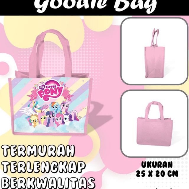 

Tas Ultah My Little Pony Goodie Bag Souvenir Ulang Tahun Kartun Kuda Murah Custom Nama Aqiqah Foto