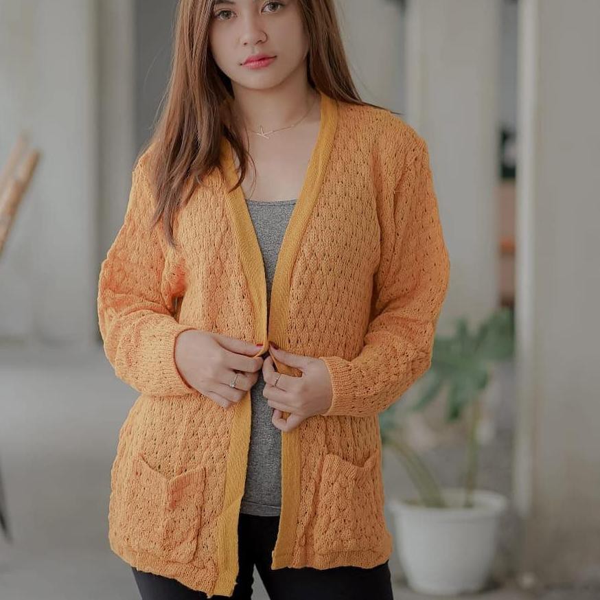 cardigan popcorn shopee