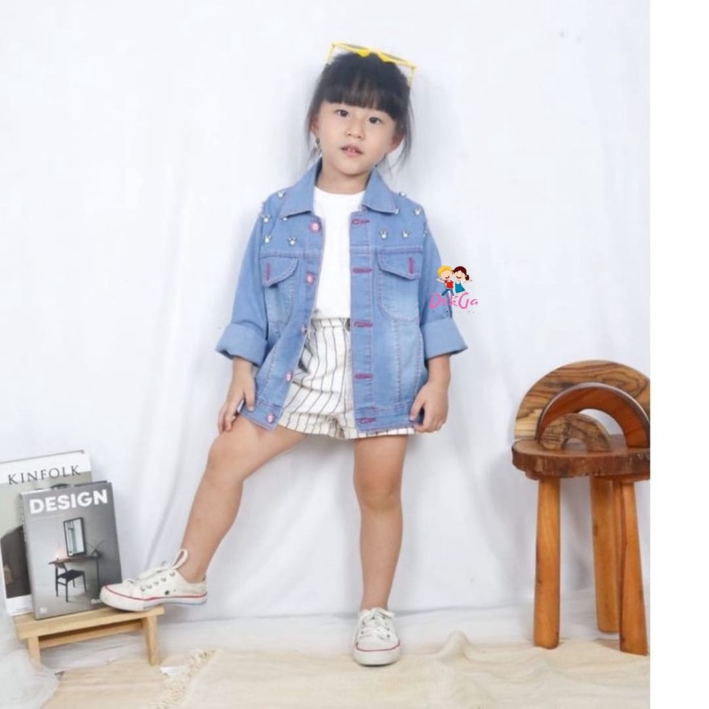 jaket jeans anak (PINK MUTIARA)