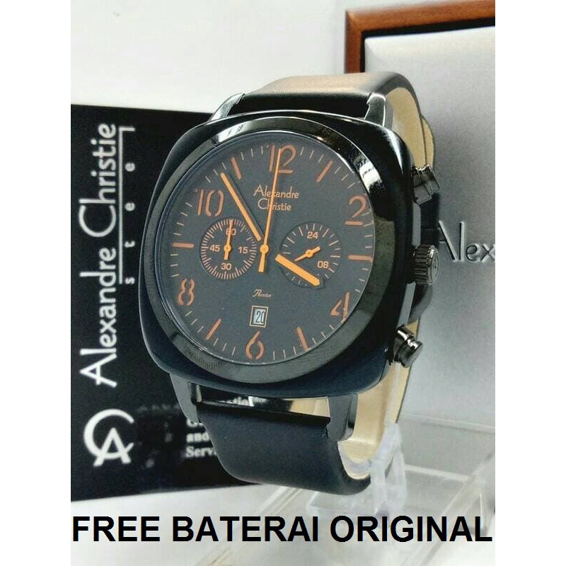 JAM TANGAN PRIA ALEXANDRE CHRISTIE AC 6457 LEATHER ORIGINAL GARANSI RESMI 1 TAHUN