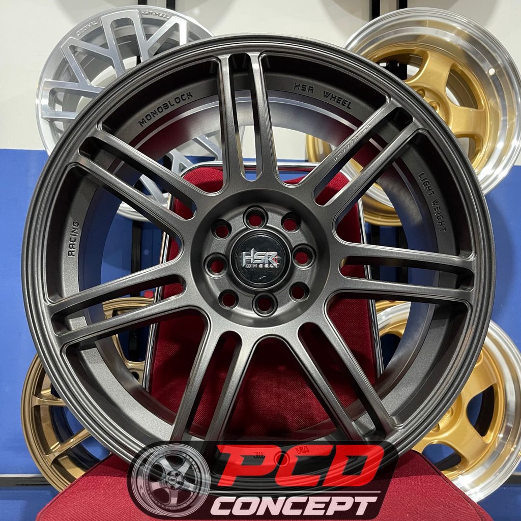 VELG MOBIL TERBARU RING 18 LOBANG 8 GREY HSR DI KOTA SURABAYA