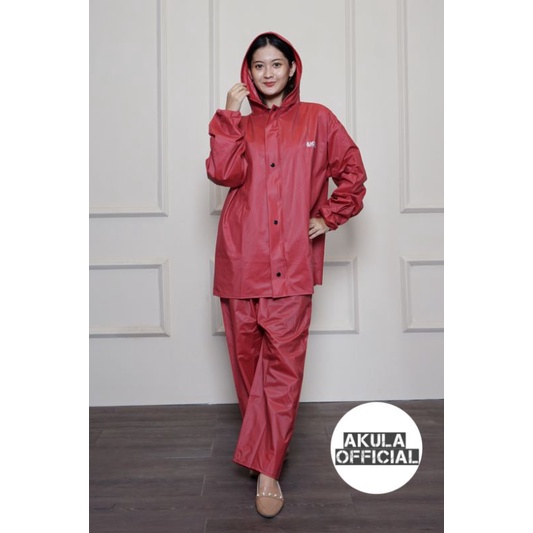 JAS HUJAN AKULA PRIA WANITA SETELAN BAJU CELANA DEWASA