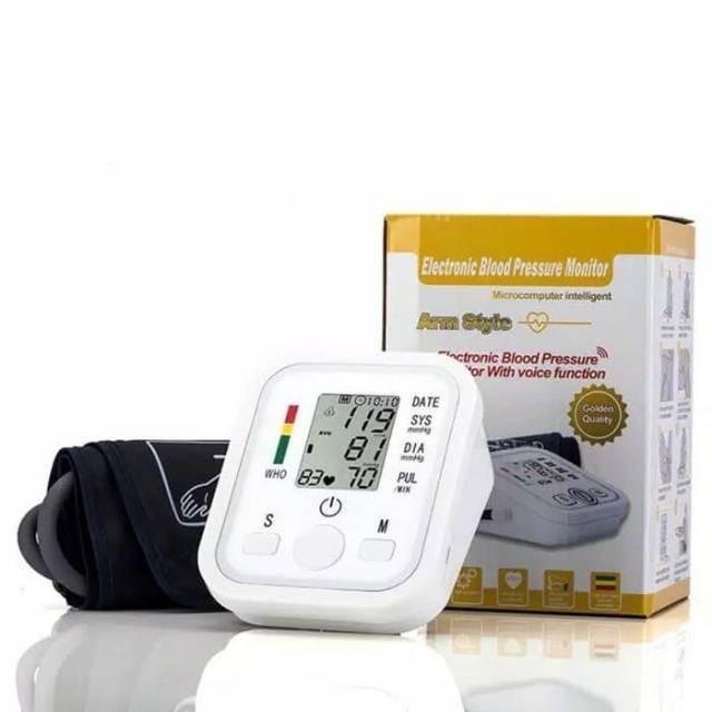 Tensimeter Digital LCD Display Pengukur Tekanan Tensi Darah Portable Blood Pressure Elektrik