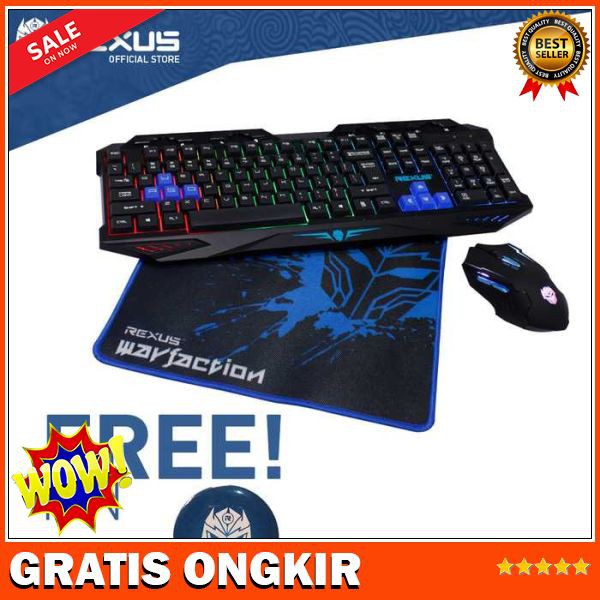 REXUS KEYBOARD MOUSE WARFACTION VR1 COMBO