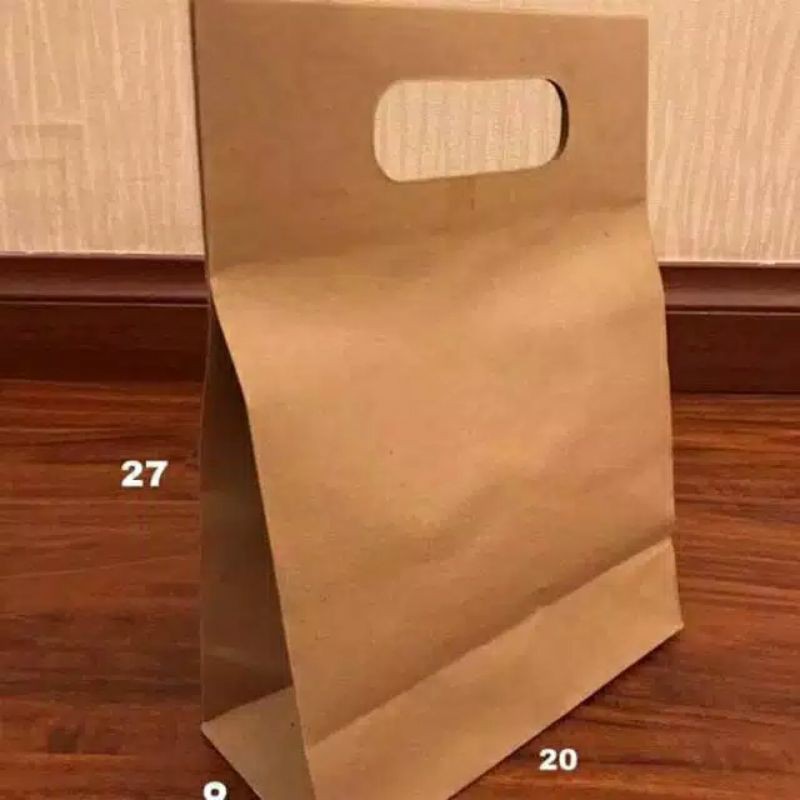 

Paperbag Pound S | Tas Kertas Pound S uk 20x9x27cm Warna Cokelat
