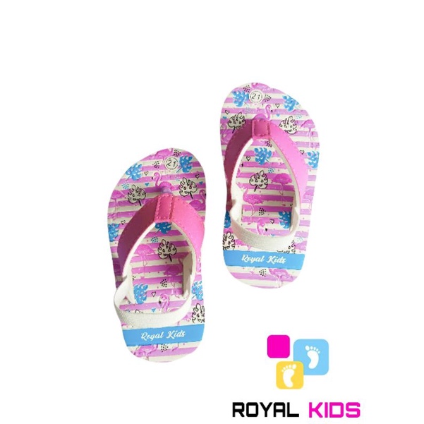 SANDAL BEBY FLAMINGO ROYAL KIDS (bisa custom nama)