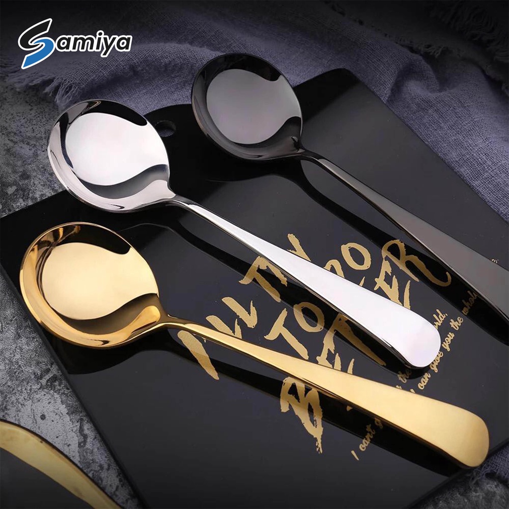 cupping spoon coffee / sendok kopi stainless / sendok teh bulat / dessert spoon / barista tools