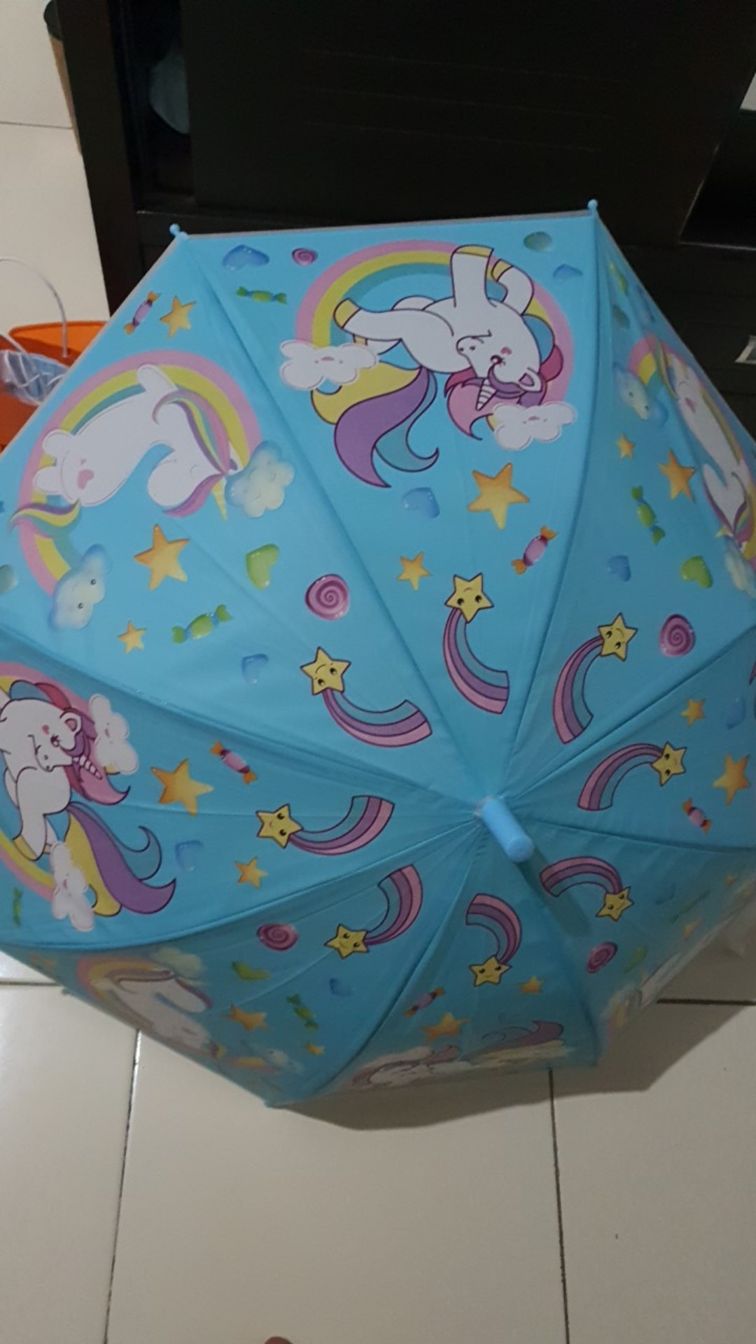 Payung Anak Karakter Unicorn Gagang Tongkat.