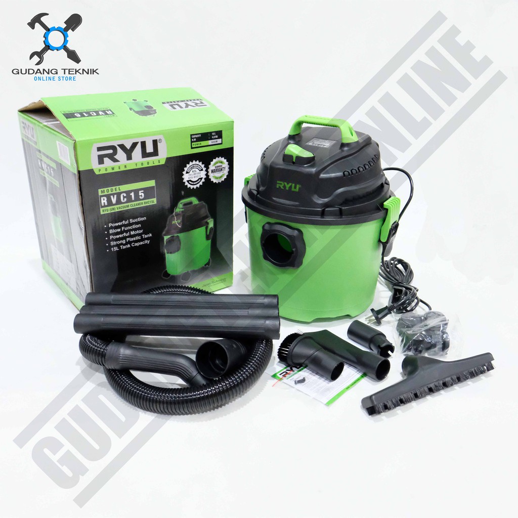 Vacum Cleaner RYU RVC15 Wet Dry Blow - Alat Penyedot Debu 15L RYU RVC 15