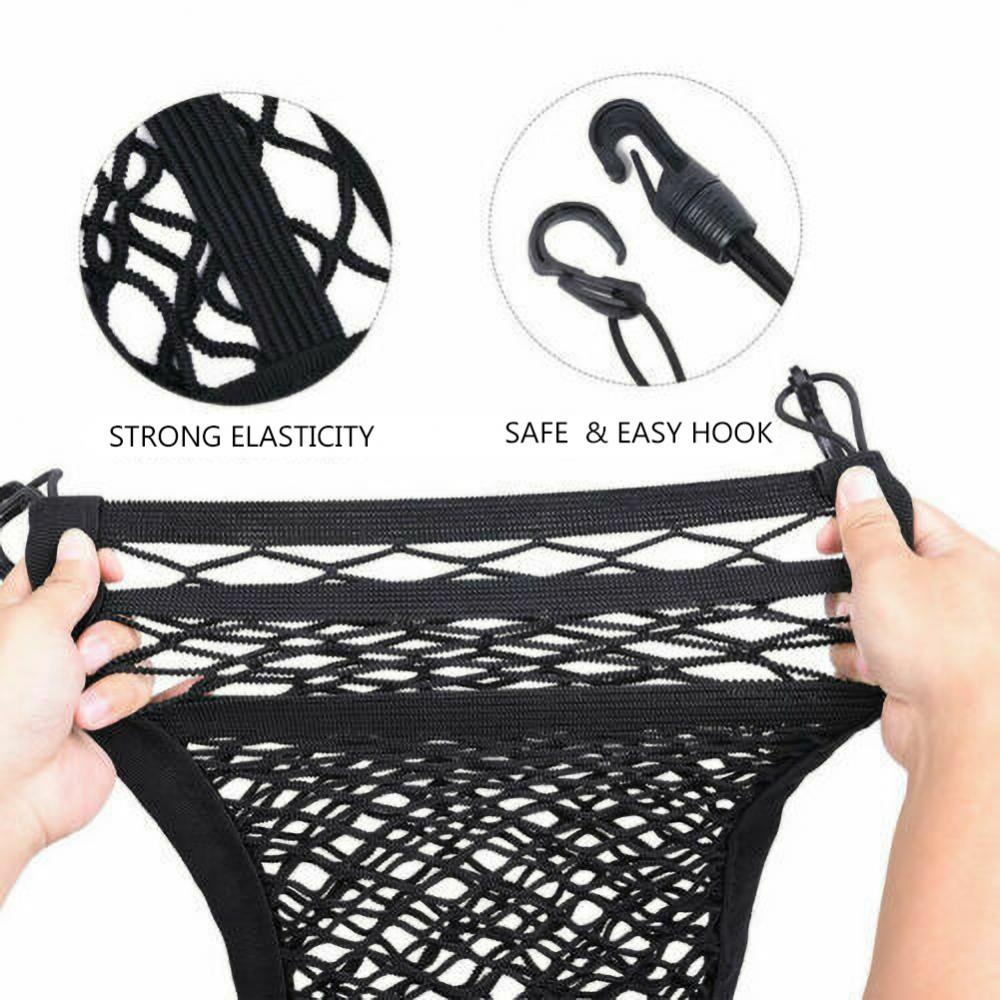 Elastic Storage Net Pocket Between Car Seats Back Security Divider Pet Barrier Organizer Luggage Holder Pocket