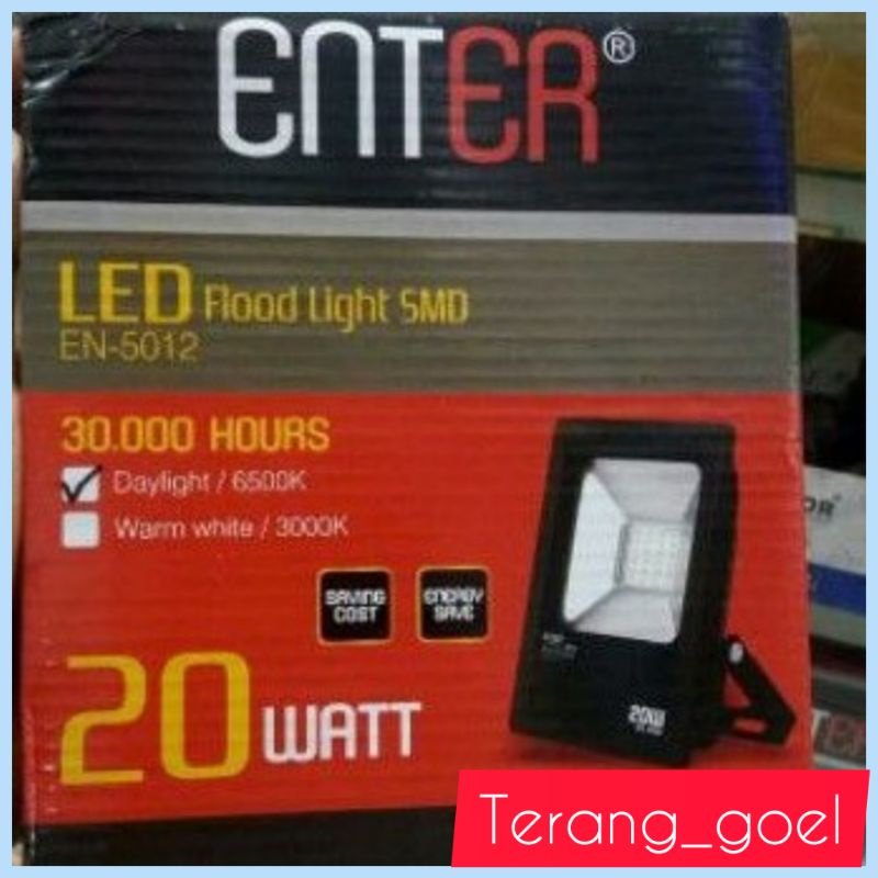 ENTER FLOOD LIGHT / LAMPU SOROT / LAMPU TEMBAK LED 20 WATT