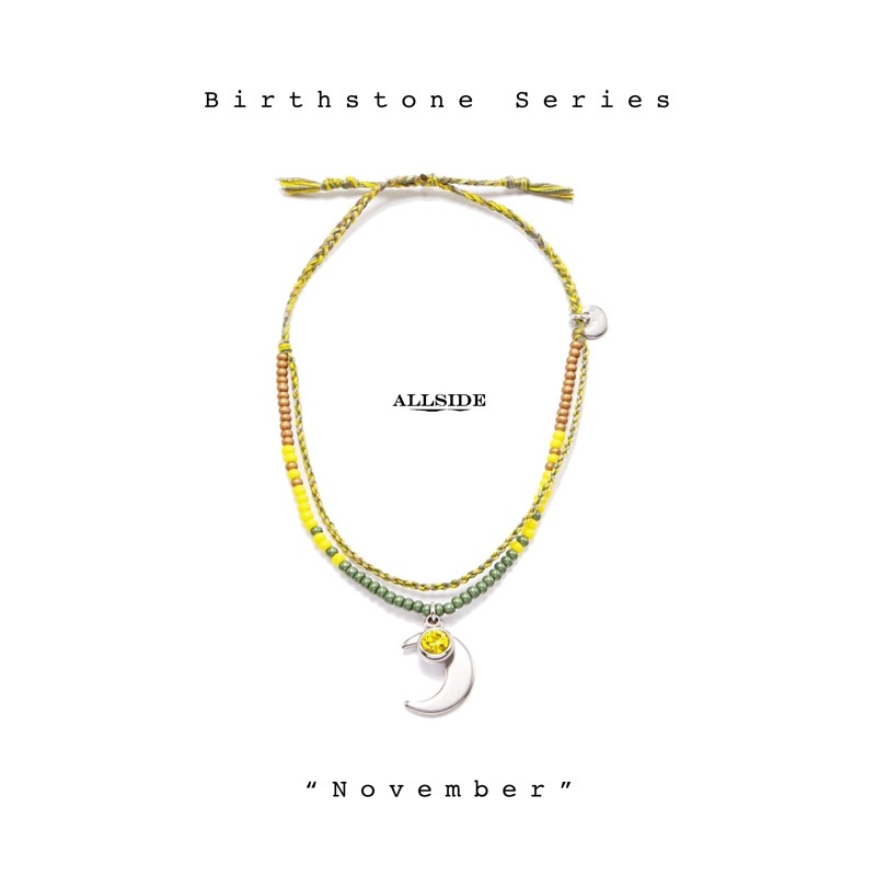 Gelang Tali Gypsy Boho Birthstone November Allside