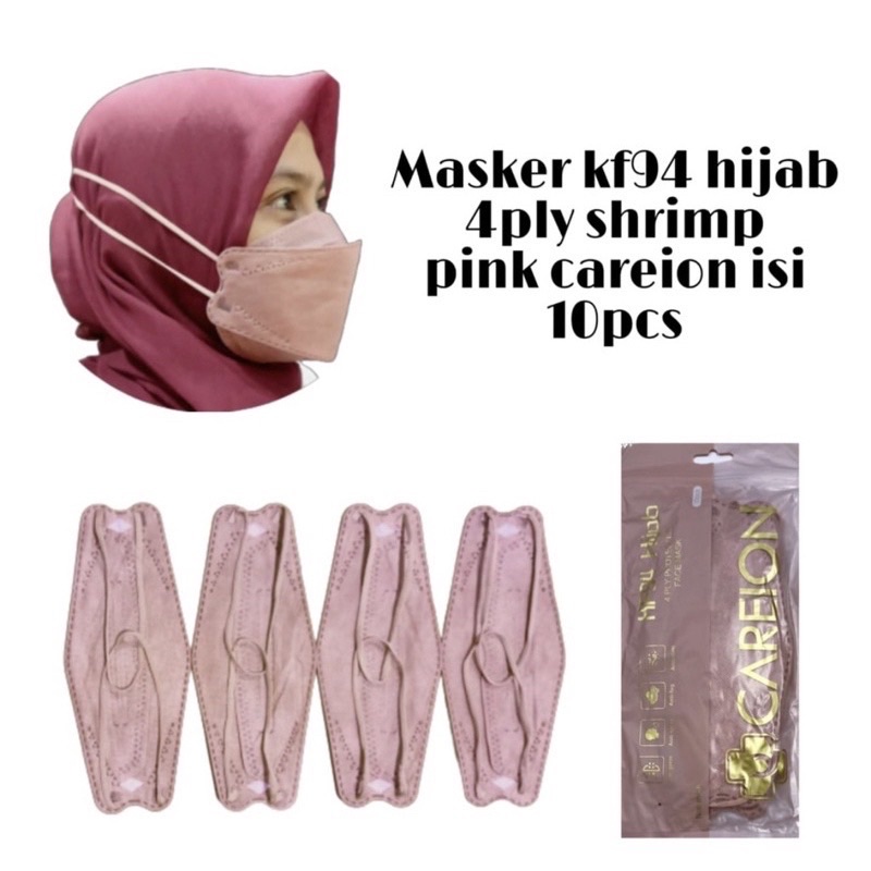 MASKER KF94 HIJAB MIX WARNA 4PLY / MASKER MURAH HEADLOOP KF 94