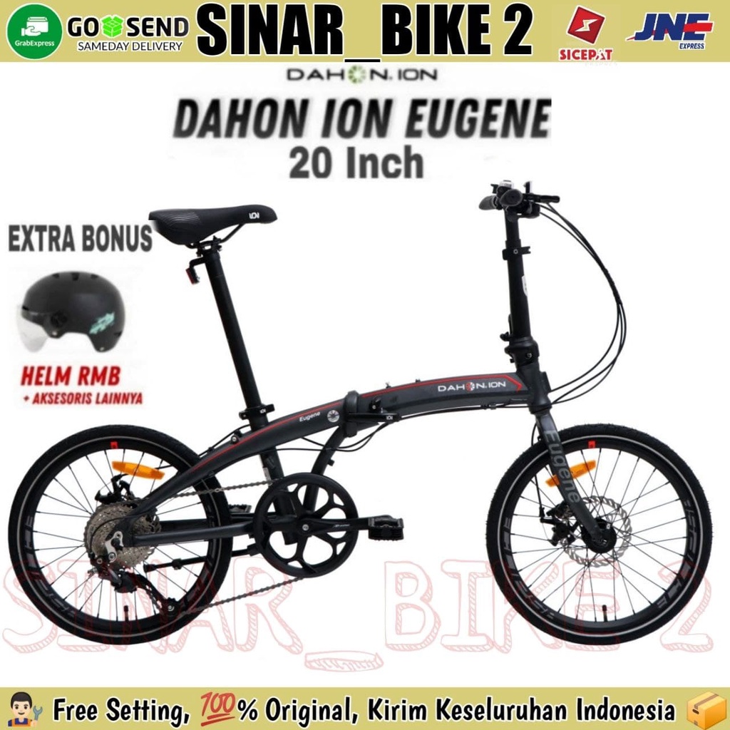 Sepeda Lipat 20 Inch DAHON ION EUGENE Alloy 9 Speed Rem Cakram