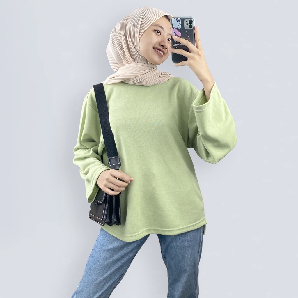 FELICIA BASIC BLOUSE / ATASAN WANITA KEKINIAN / BAHAN BABYTERRY HALUS / BLOUSE WANITA-2