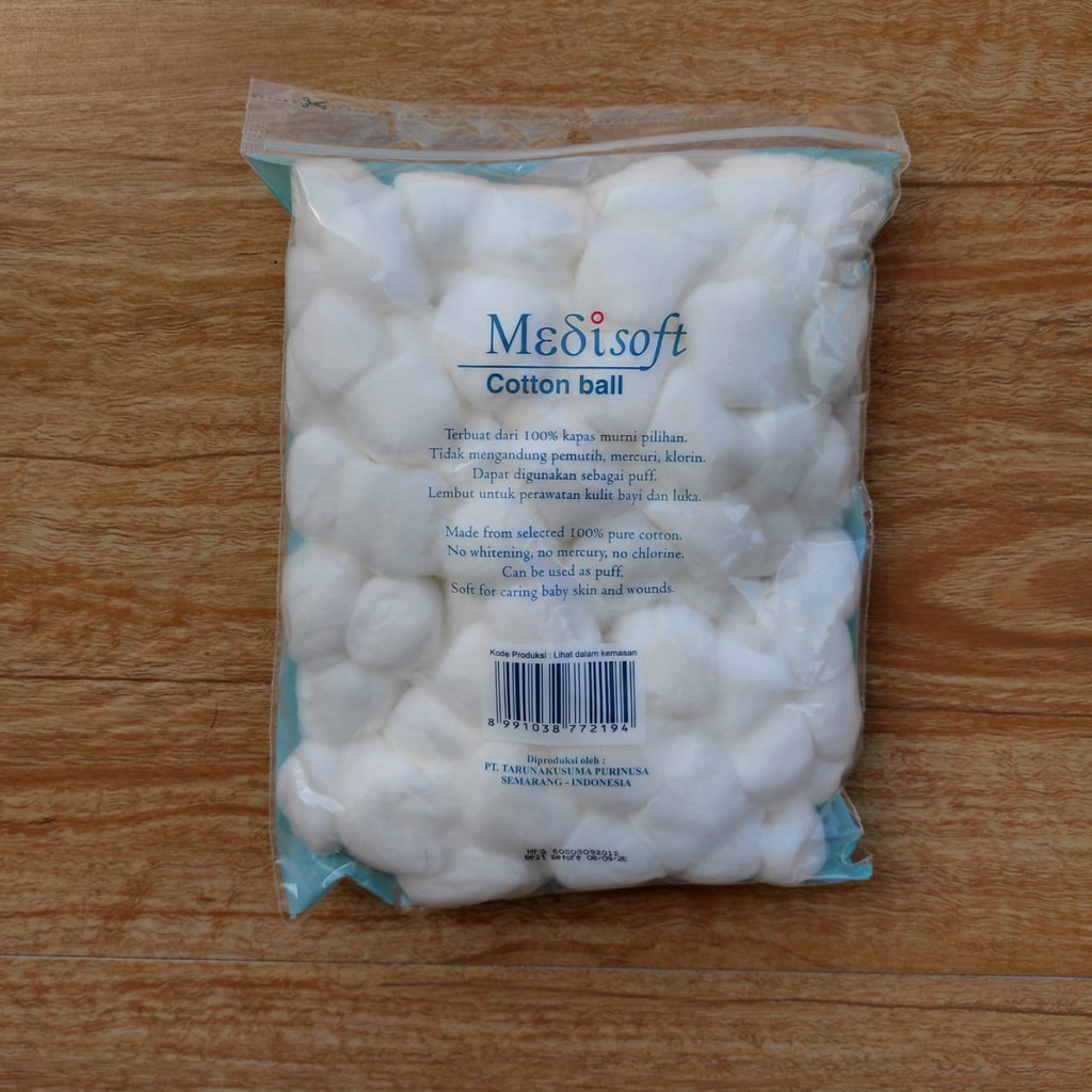 Medisoft cotton ball isi 120 pcs Kapas bola bayi