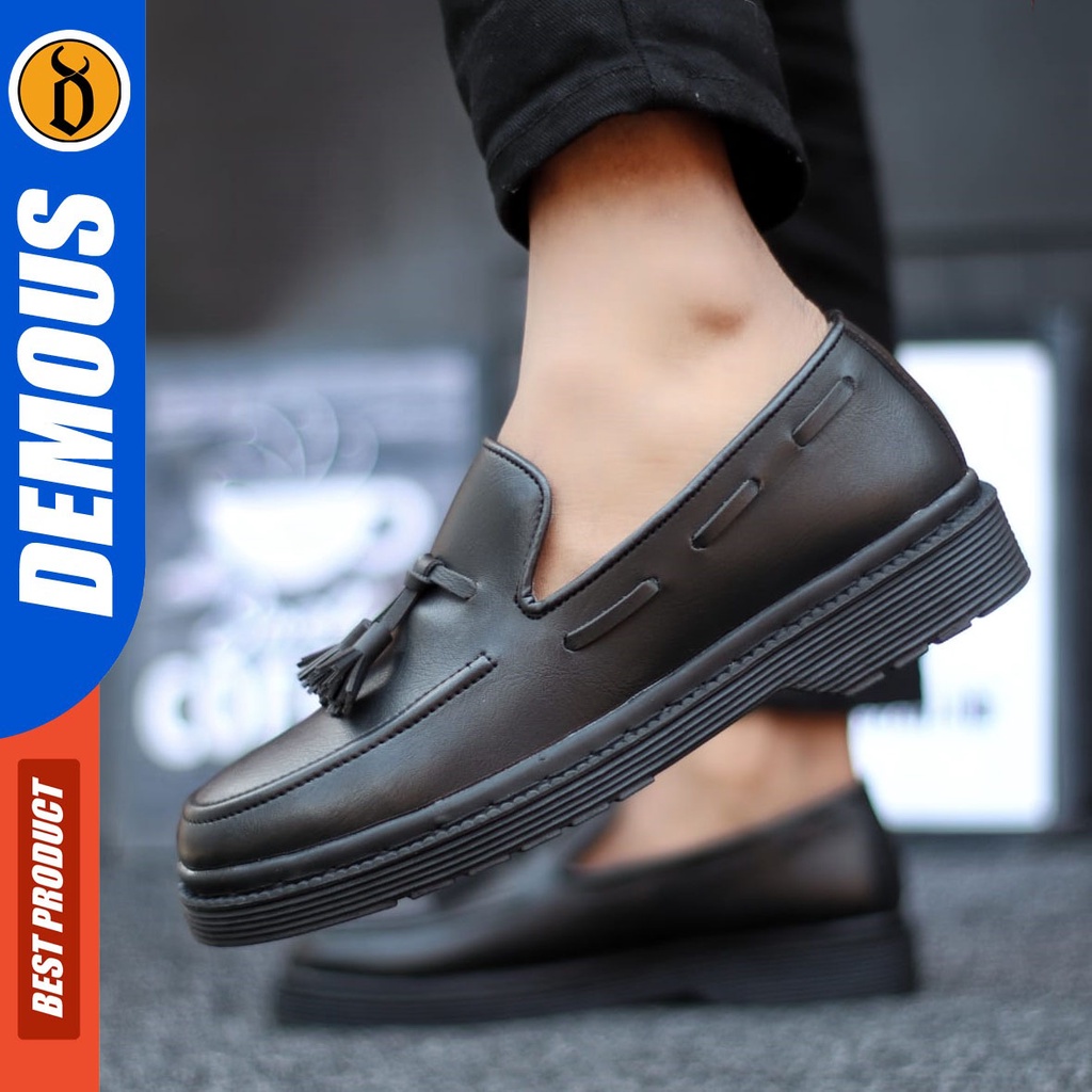 DEMOUS Kurapika - Sepatu Formal Pantofel Docmart Low Boots Kerja Pria