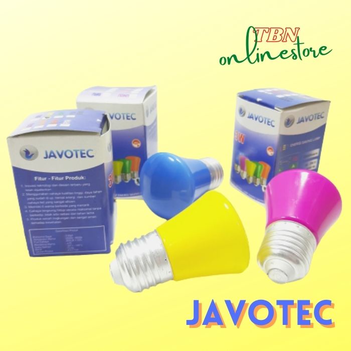 Bohlam Lampu Led Warna Warni Model Jambu / Kotak 3W JAVOTEC Murah