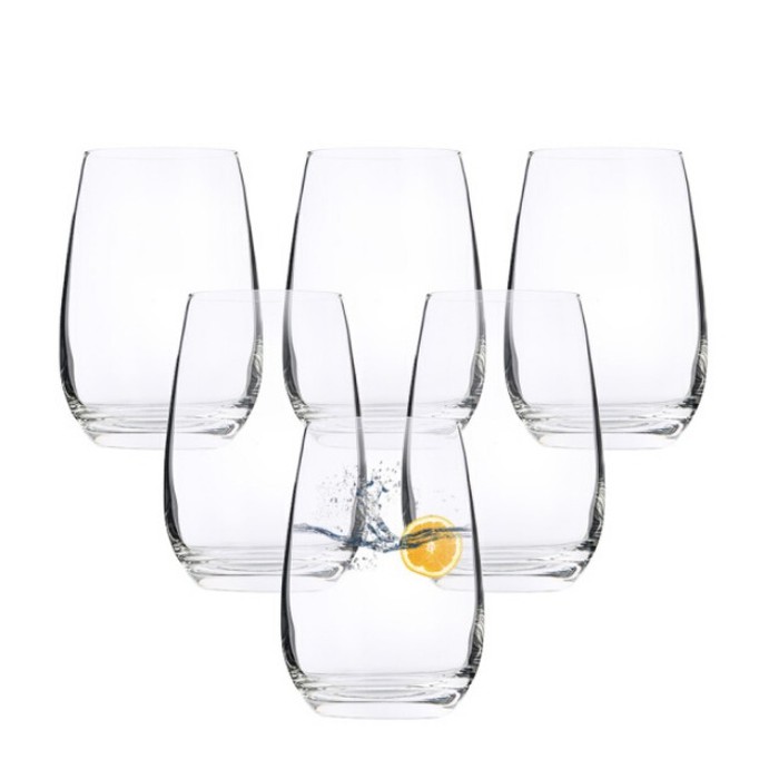 1 SET ISI 6 PCS STEMLESS GLASS/GELAS WINE/WINE GLASS/STEMLESS GLASS/GELAS WINE/GELAS KACA