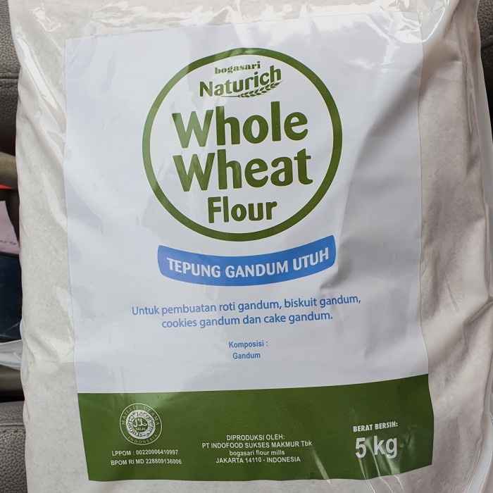 

PROMO [COD] NATURICH WHOLE WHEAT FLOUR 5KG / TEPUNG GANDUM UTUH BOGASARI