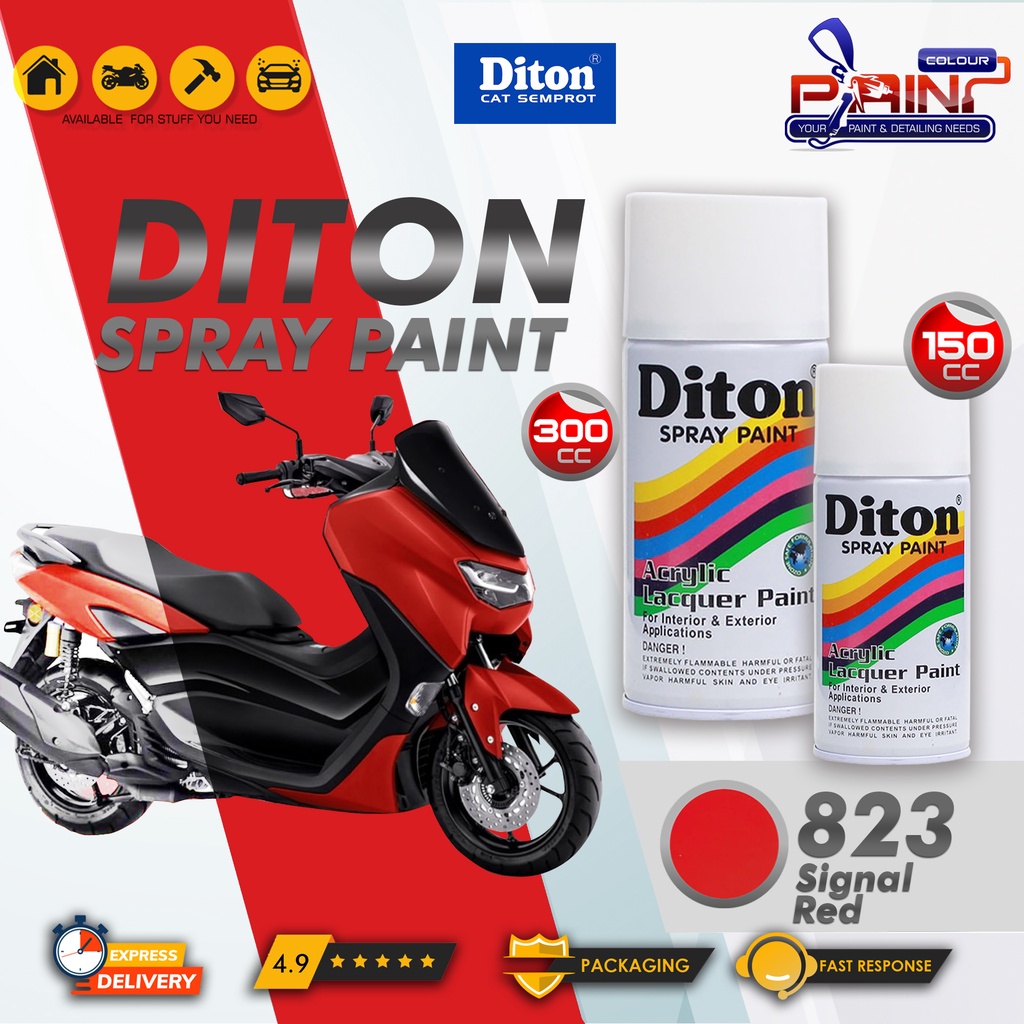 Diton Cat Semprot/Pylox/Motor/Helm/Gundam 150cc - 823 Signal Red