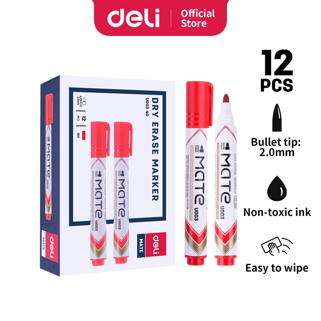 

Spidol Papan tulis/Whiteboard tinta tidak beracun Dry Eraser Marker EU003