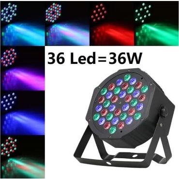 Par Light 18 36 LED RGB Mini Flat Stage /Lampu Panggung /LED MINI PAR 36W PLUS Remote