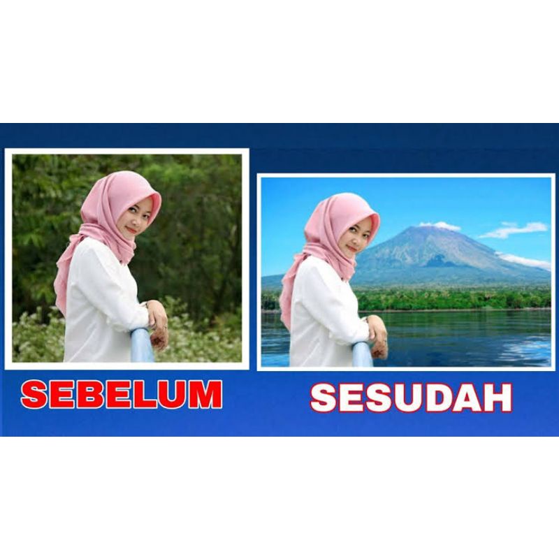 Jasa Ganti background Foto