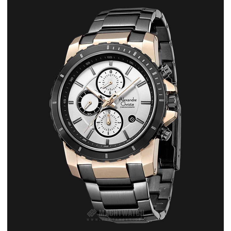 Alexandre Christie AC 6141 MC BGCSL Men Chronograph Silver Dial Stainless Steel