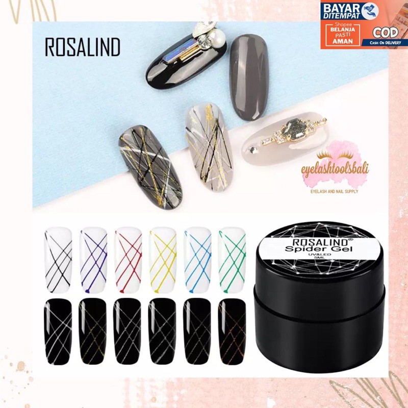 SPIDER GEL METAL SPIDER GEL ROSALIND 5 ML HIASAN NAIL ART GEL POLISH