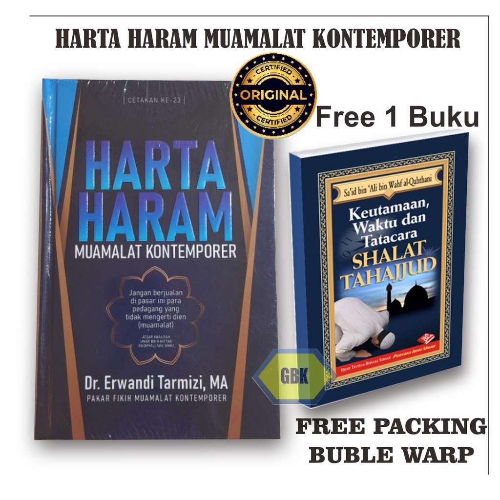 Buku Harta Haram Muamalat Kontemporer Dr. Erwandi Tarmidzi, MA(Free 1 Buku Keutamaan Waktu dan shalat Tahajjud)