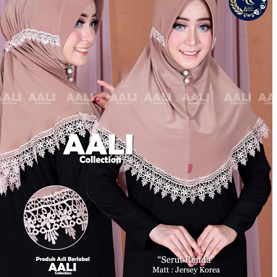 Big Sale Aali Collection Hijab Serut Renda Jersey Korea ,,