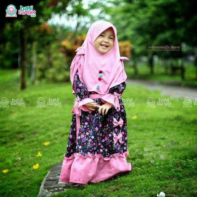 Gamis Anak  Bayi  Balita Syari  Set Jilbab  Premium Presta 