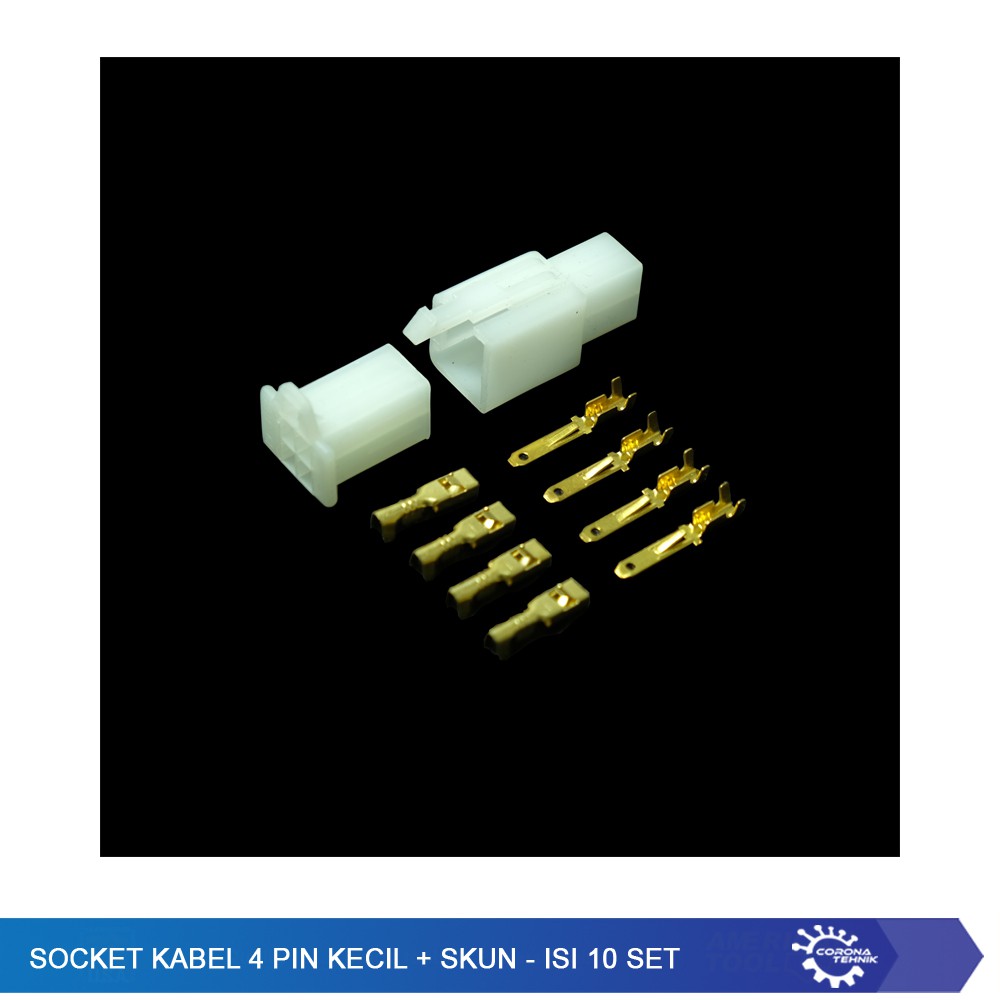 Socket Kabel 4 Pin Kecil ( Set + Skun )